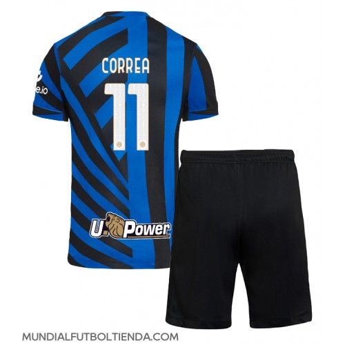 Camiseta Inter Milan Joaquin Correa #11 Primera Equipación Replica 2024-25 para niños mangas cortas (+ Pantalones cortos)